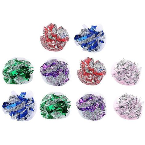 Lot de 10 boules froissées pour chat