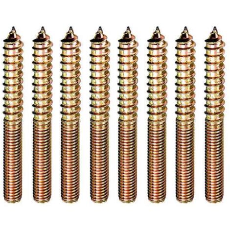 Lot de 10 boulons de levage M4 x 25 mm- vis de fixation pour bois et métal- vis à double extrémité- vis de réglage pour l'assemblage de meubles en bois (lot de 10)