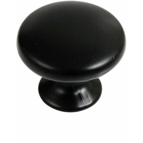 Lot de 10 boutons de porte vintage pour armoires de cuisine (noir mat, petit)