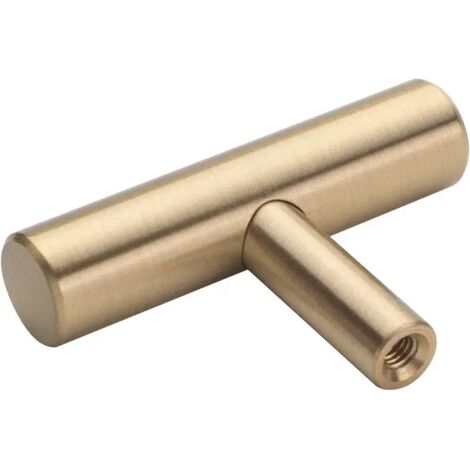 Lot de 10 Boutons de Portes Bouton de Meuble en Laiton pour Placards, Tiroir et Armoire Or 6cm