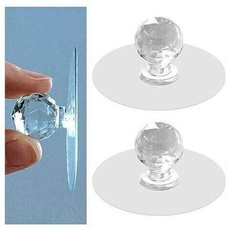 Lot de 10 boutons de tiroir d'armoire transparents, armoires de cuisine, vanité de salle de bain, portes et fenêtres de meuble