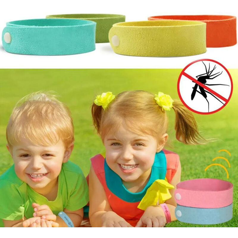 Mosquitoband : Lot de 10 Bracelets Anti-Moustiques avec Citronnelle - Couleurs aléatoires