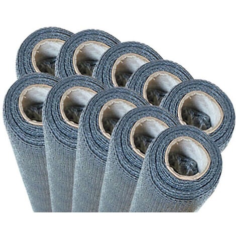 Lot de 10 brise-vue 90% - Gris clair - 190gr/m² - 10 kits de fixation offert - Sans Boutonnières 1 lot de 10 BV 1m x 3m