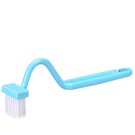 Lot de 10 brosses de toilette en forme de V, brosses de nettoyage incurvées en plastique pour toilettes, cuisine, évier, salle de bain (bleu)-AquaForge