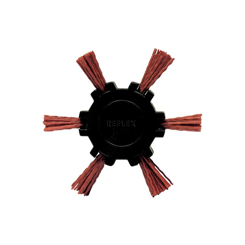 Leman - Brosse éventail fil nylon Classic ø 100 ø Queue 6 Long. Queue 30 Ep. 25 Grain 80 Boite de 1