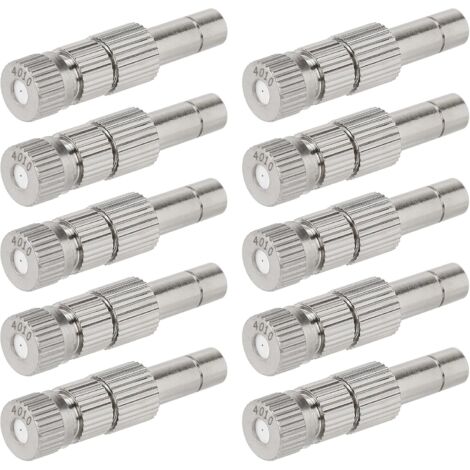 Lot de 10 Buses Brumisation Basse Pression 0,8 mm en Céramique, Laiton avec Filtre pour Connecteur 6 - 0,4