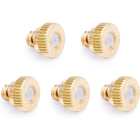 Lot de 10 buses brumisation en laiton - Filetage 0,6 mm Tête rechange pour système refroidissement extérieur 5PCS 0.2