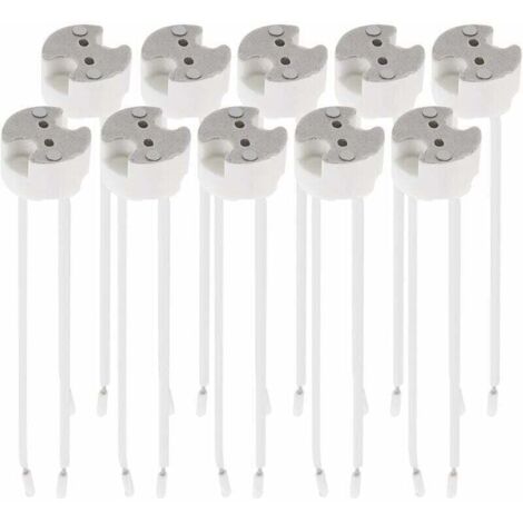 Lot de 10 câbles à douille GU5.3 - pour spots LED halogènes et autres lampes