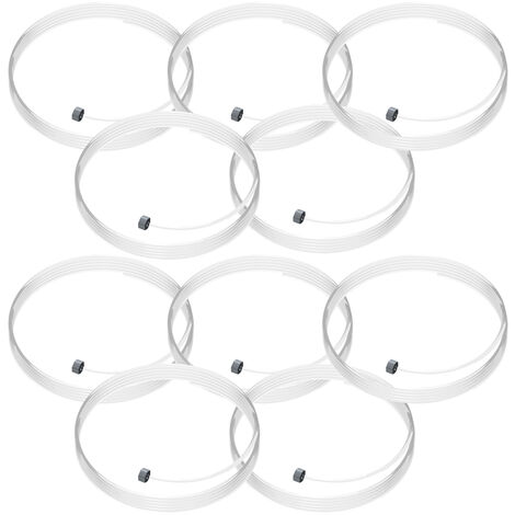 Lot de 10 câbles perlon Slider - Câble transparent pour accrochage et affichage suspendu