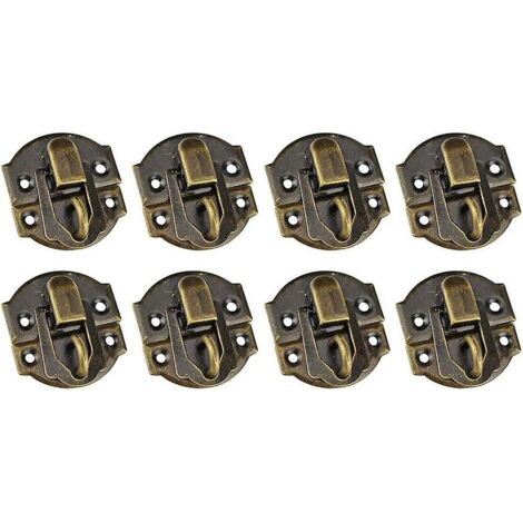 Lot de 10 cadenas de style vintage antique pour boîtes à bijoux, tiroirs et valises - 20 x 21 mm