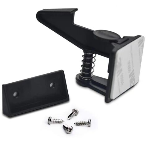 Lot de 10 cadenas noirs - Sécurité invisible pour portes et tiroirs de placards et tiroirs