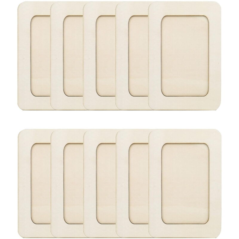 Lot de 10 cadres photo en bois brut de 15 cm, à peindre, pour école d'art, bricolage, peinture, remise de diplôme
