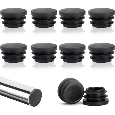 Lot de 10 capuchons de lattes rondes de 22 mm, capuchons de lattes en tube rond, capuchons de chaise ronds en plastique, capuchons d'ailes ronds, protection parfaite pour les meubles et les sols