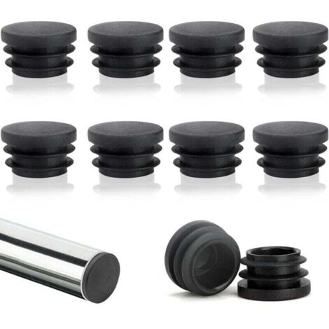Lot de 10 capuchons de lattes rondes de 22 mm, capuchons de lattes en tube rond, capuchons de chaise ronds en plastique, capuchons d'ailes ronds, protection parfaite pour les meubles et les sols