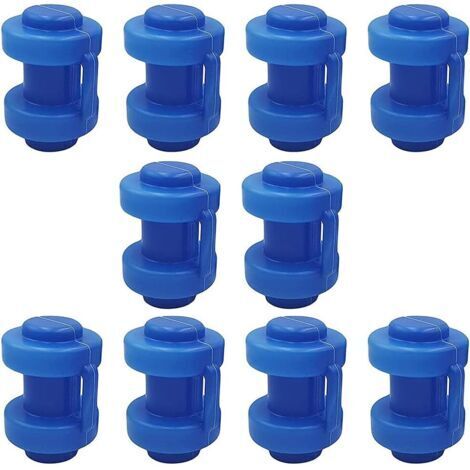 Lot de 10 capuchons de poteau de trampoline, capuchons de poteau de clôture de trampoline durables, capuchon de couverture de trampoline épaissi pour alimentation de trampoline à crochet en filet (ble