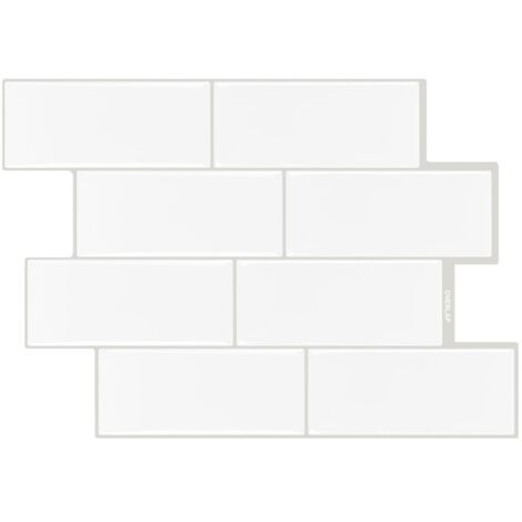 Lot de 10 Carreaux Muraux 3D Autocollants – Crédence Cuisine Imperméable, Anti-Éclaboussures