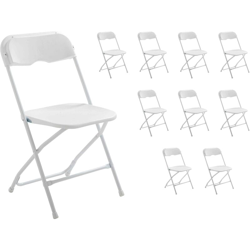 Lot de 10 chaises pliantes
