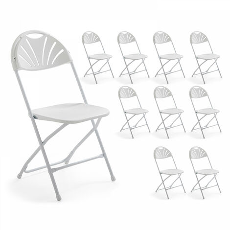 Lot de 10 chaises pliantes ajourées