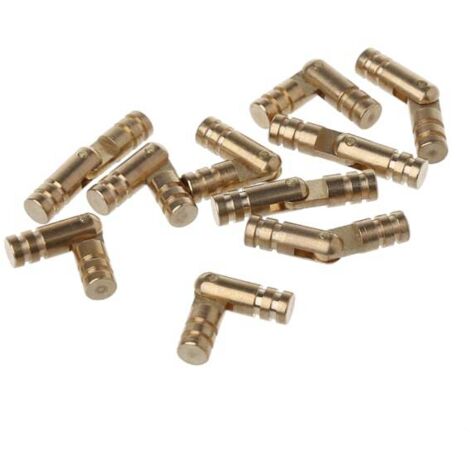 Lot de 10 charnières cylindriques invisibles, charnières de meubles robustes en laiton