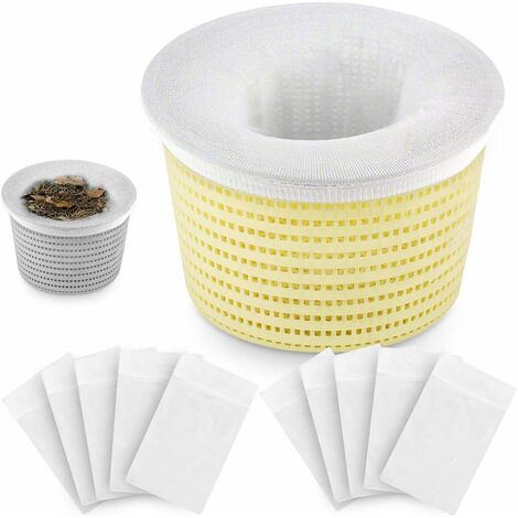 Lot de 10 chaussettes de skimmer pour piscine, skimmer - Filet de piscine - Filtre pour piscine, skimmer, , filtre, feuilles d'huile, pollen, insectes, mousse, sans panier filtre