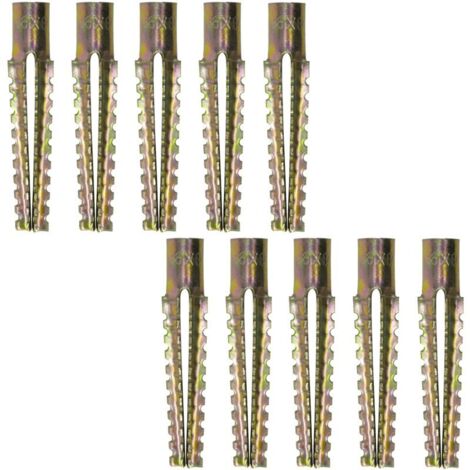 Lot de 10 chevilles à expansion en métal M8x60mm Fixation béton, carreaux de plâtre Résistance élevée, montage stable