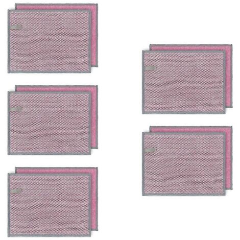 Lot de 10 chiffons à vaisselle multi-usages réutilisables, roses