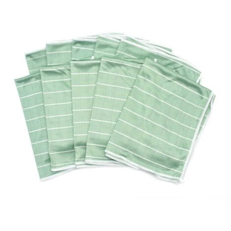 Lot de 10 Chiffons microfibres en bambou 40x50cm , nettoie toutes les surfaces sans trace