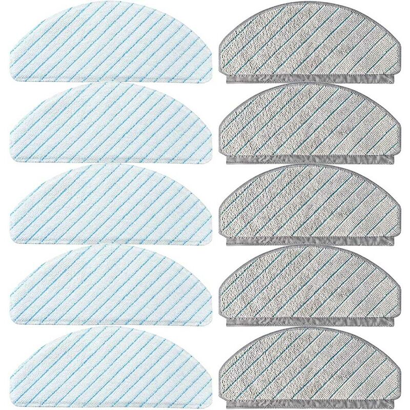 Jusch - Lot de 10 chiffons pour aspirateur robot, multicolore