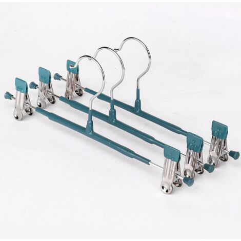 Lot de 10 cintres métalliques à pince, cintres antidérapants pour pantalons
