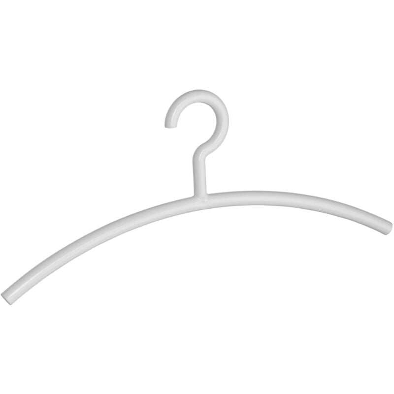 Wenko - Cintres Mir Blanc 10 pièces 45 cm rangement vêtements cintres en plastique pour vestes chemises blouses design moderne pratique et durable