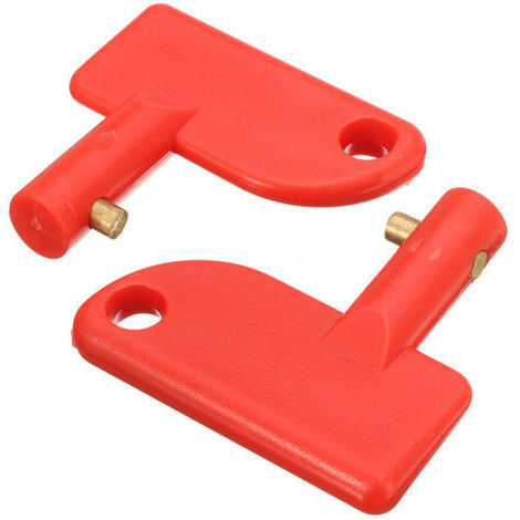 Lot de 10 Clé d'interrupteur de Coupure de Batterie de Voiture, Clé Coupe Circuit Batterie Voiture, Clé de Commutateur d'isolateur pour Auto Marine Bateau