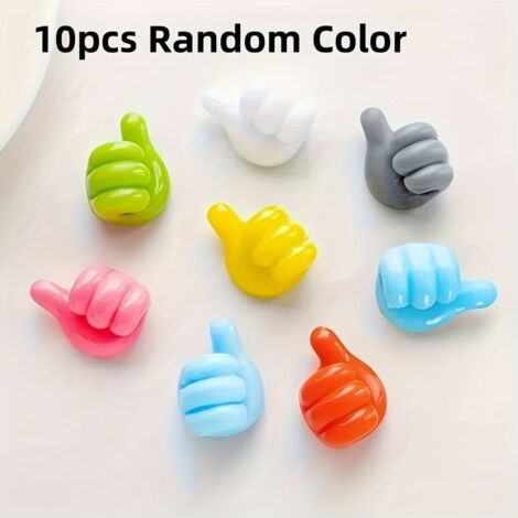 Lot de 10 clips adhésifs en forme de main, organisateurs de câbles de charge, crochets, multifonctionnels, sans piles - CJY-AquaForge