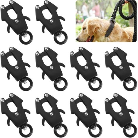 lot de 10 clips de verrouillage, aluminium spatial, dégagement rapide, résistant à la rouille, capacité 299 kg, pour laisse chien