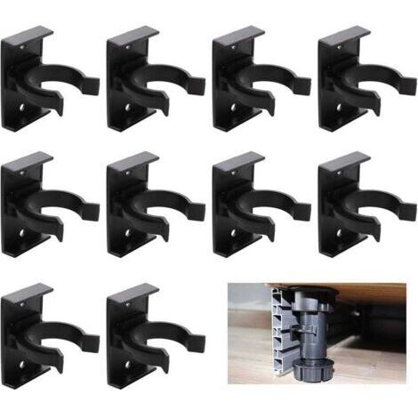Lot de 10 clips pour socle de cuisine, offrant un maintien sûr pour meubles, tables et lits. Faciles à installer,avec un diamètre intérieur de 39 mm.