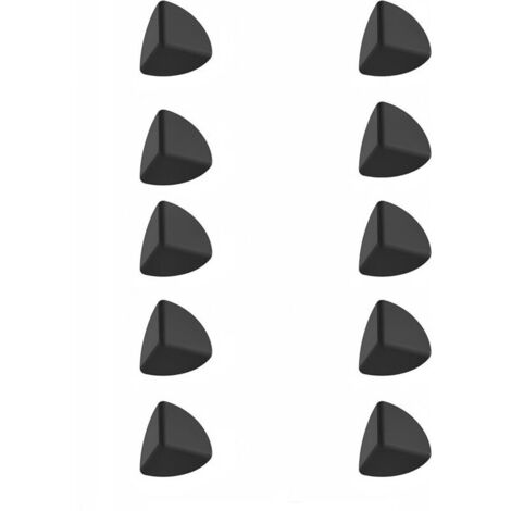 Lot de 10 Coins De Protection D Angles, Coin Anti-Collision en Silicone Protecteur,Poignée De Tiroir Coin De Protection, Protege Angle Table Bebe, Noir, M (3 5CM)
