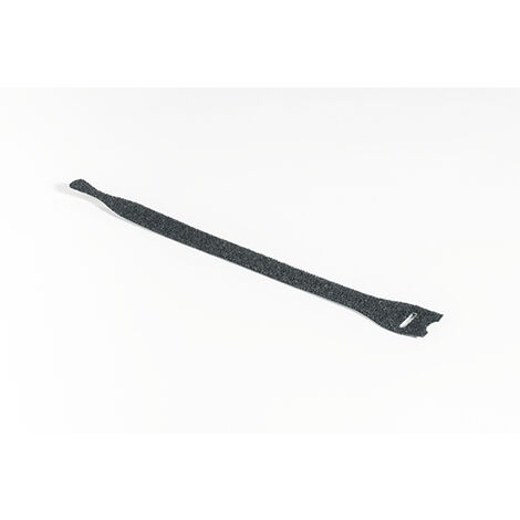 Lot de 10 Colliers  textiles ré-ouvrables auto-agrippant Velcro® Noir 200x12.5mm - HELLERMANN TYTON