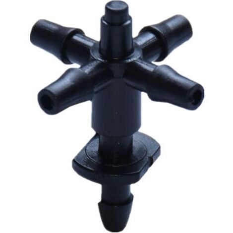 Lot de 10 connecteurs d'irrigation goutte à goutte - Tuyau de 3/5 mm - Barbes de 1/8" - 5 voies - Adaptateur de flèche - Répartiteurs d'eau automatiques