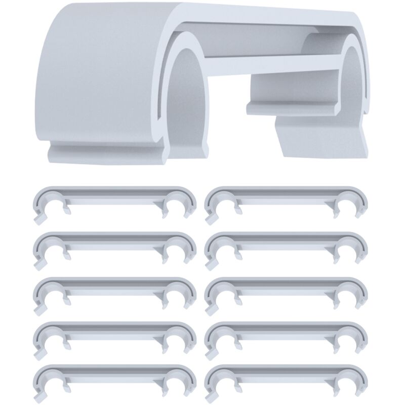 Lot de 10 connecteurs en plastique pour chaises Gris