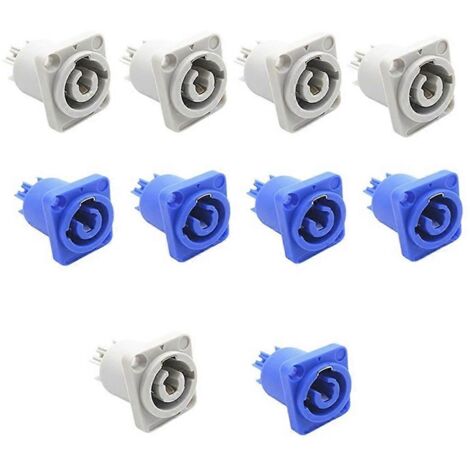 Lot de 10 connecteurs Powercon 3 broches 20A 250V CA