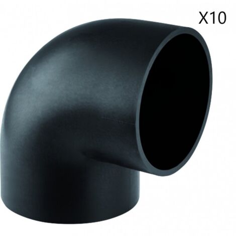 Lot de 10 Coudes PE GEBERIT 88° Ø110mm Pour l'Évacuation des Eaux - 367.088.16.1
