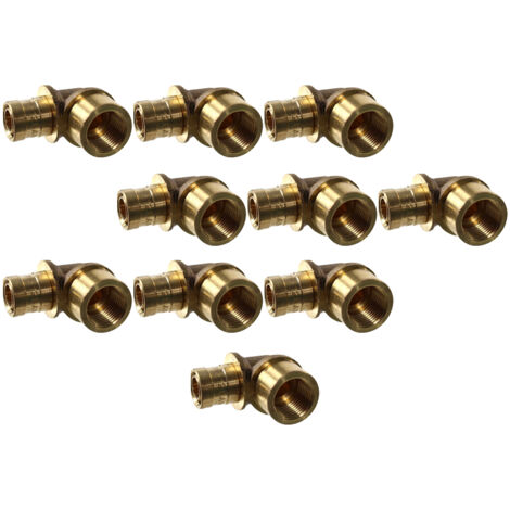 Lot de 10 Coudes PER à glissement Ø12 - Femelle fixe 3/8" (12/17) - IBP Bänninger