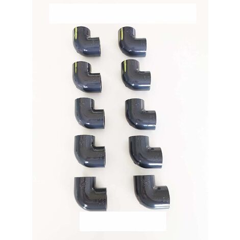 Lot de 10 Coudes PVC Pression 90° / 32mm intérieur F/F PN16 / Piscine et arrosage / 32 mm Manchon