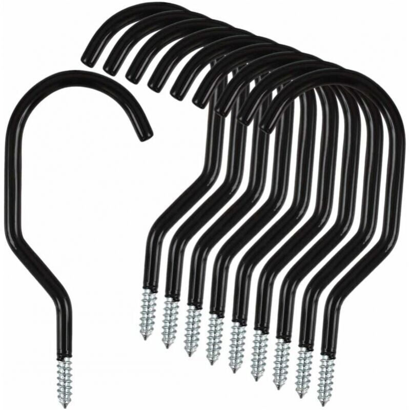 Cyslmuk - Lot de 10 Crochet de rangement pour vélo en acier inoxydable, suspension murale pour vélo