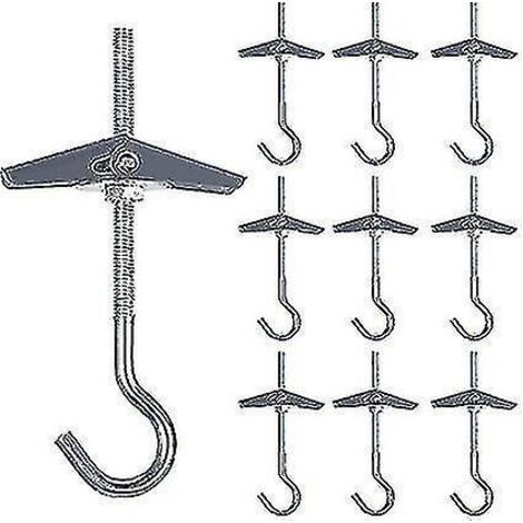 Lot de 10 crochets de plafond pour plaques de plâtre M490 mm, crochets pour lustre, crochets de fixation murale en acier au carbone pour plantes.