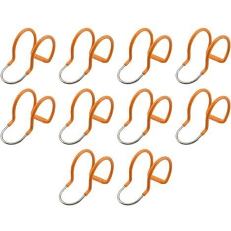 Lot de 10 crochets de suspension coupe-vent, antidérapants pour cintres de séchoir(convient aux tubes ronds de 26 à 28 mm de diamètre)