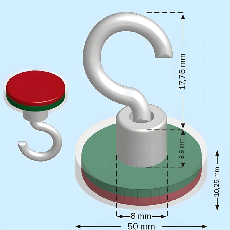 Lot de 10 Crochets magnétiques
