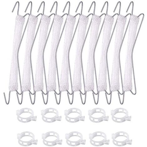 Lot de 10 crochets pour supports à tomates Greenhoe avec fil de fer, pinces pour concombres et cerises