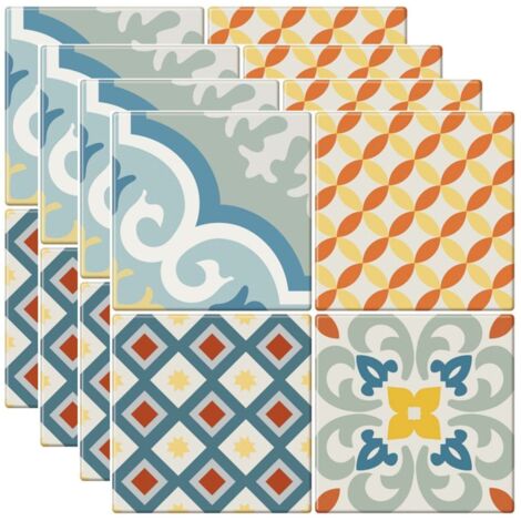 Lot de 10 dalles adhésives 3D pour crédence, 23 x 23 cm, pour cuisine, salle de bain et mur