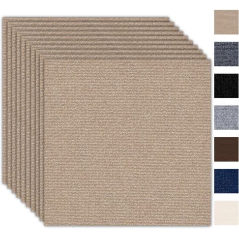Lot de 10 Dalles De Moquette Autocollantes, 30x30 Cm, Fibre De Polyester, Sol Résistant, Pour Bureau Et Appartement
