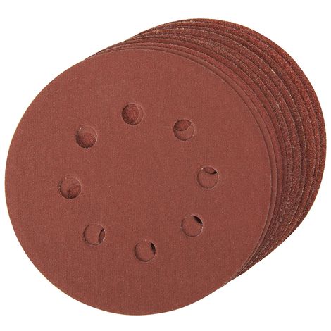 Silverline - 10 disques abrasifs perforés auto-agrippants 125 mm - Grain 240